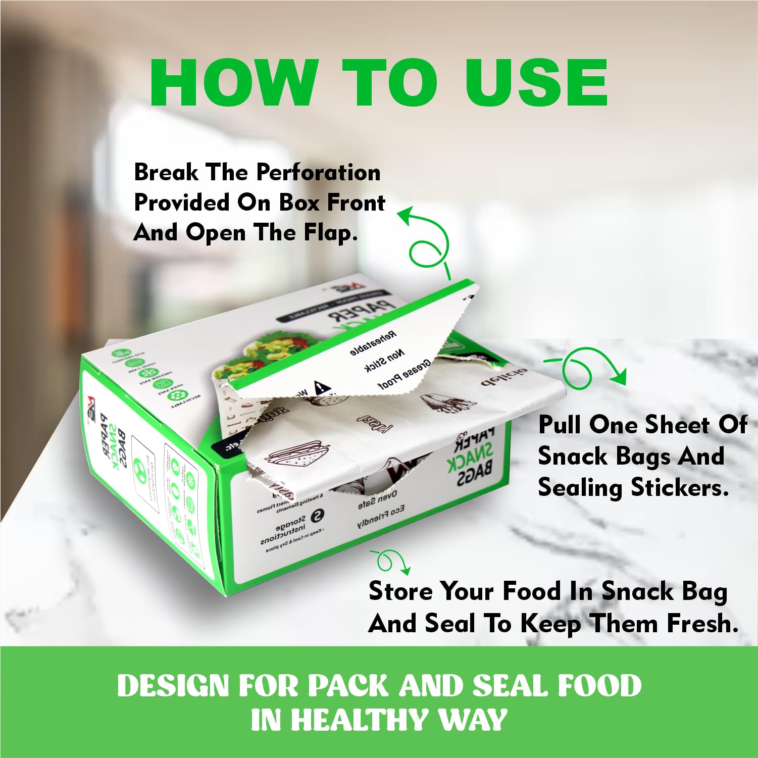 Paper Snack Bags - 240 Pack with Stickers -5 Paper Snack Bags - 240 Pack with Stickers -5