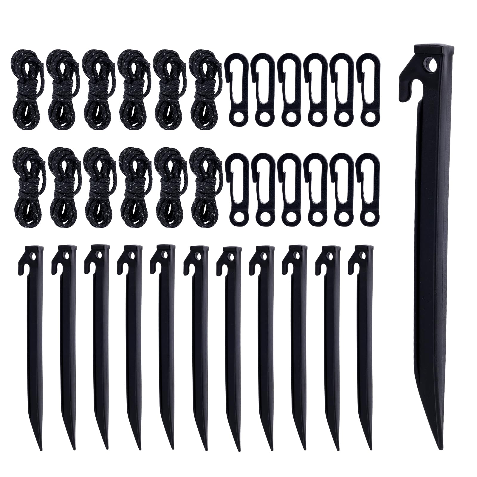 WANAONE Set di 36 paletti gonfiabili in plastica, con gancio, per