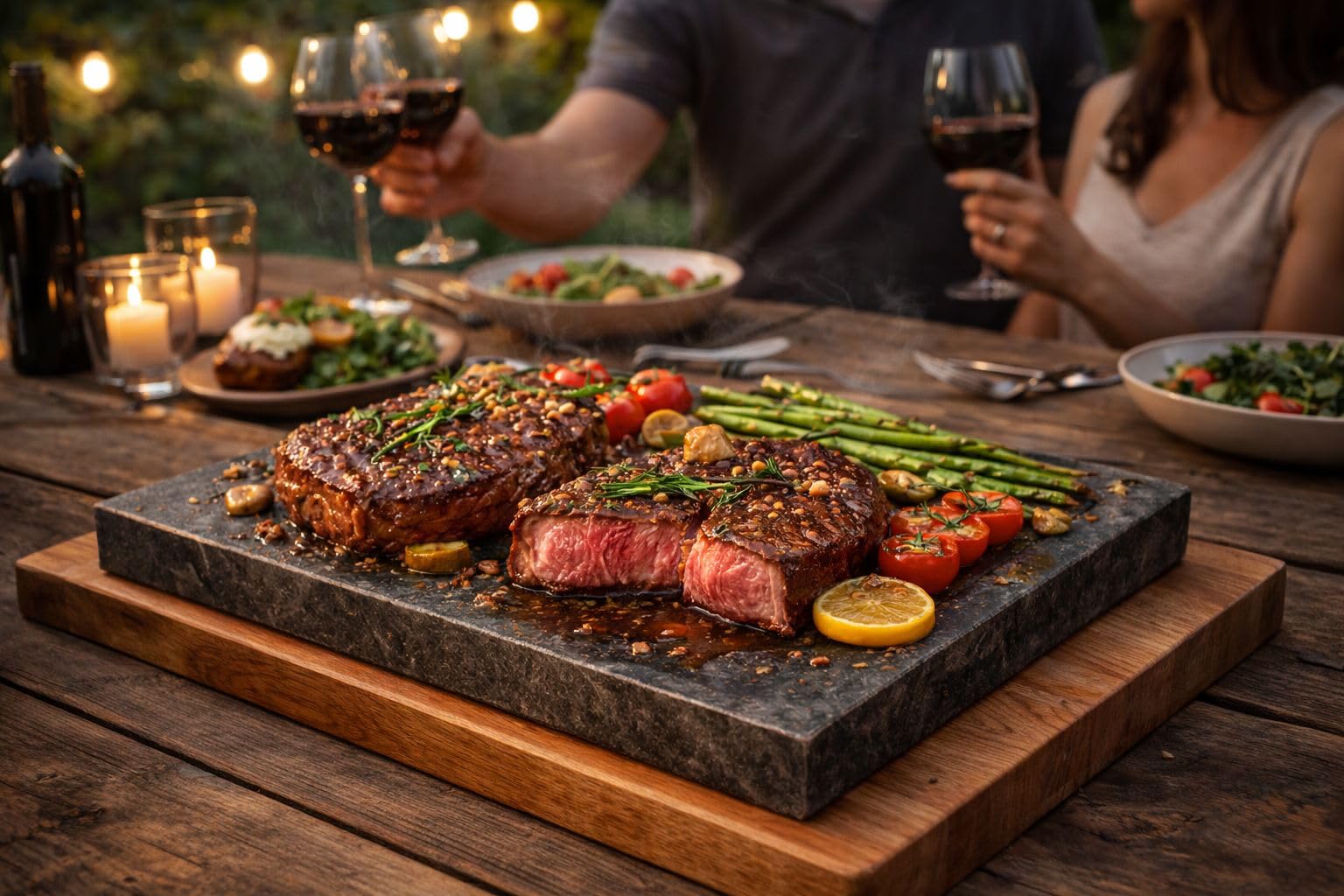Piastra in pietra ollare, 20 x 30 x 3 cm, superficie di cottura lucidata, pietra naturale resistente al calore per grigliare, arrostire e servire, per barbecue, forno e gas