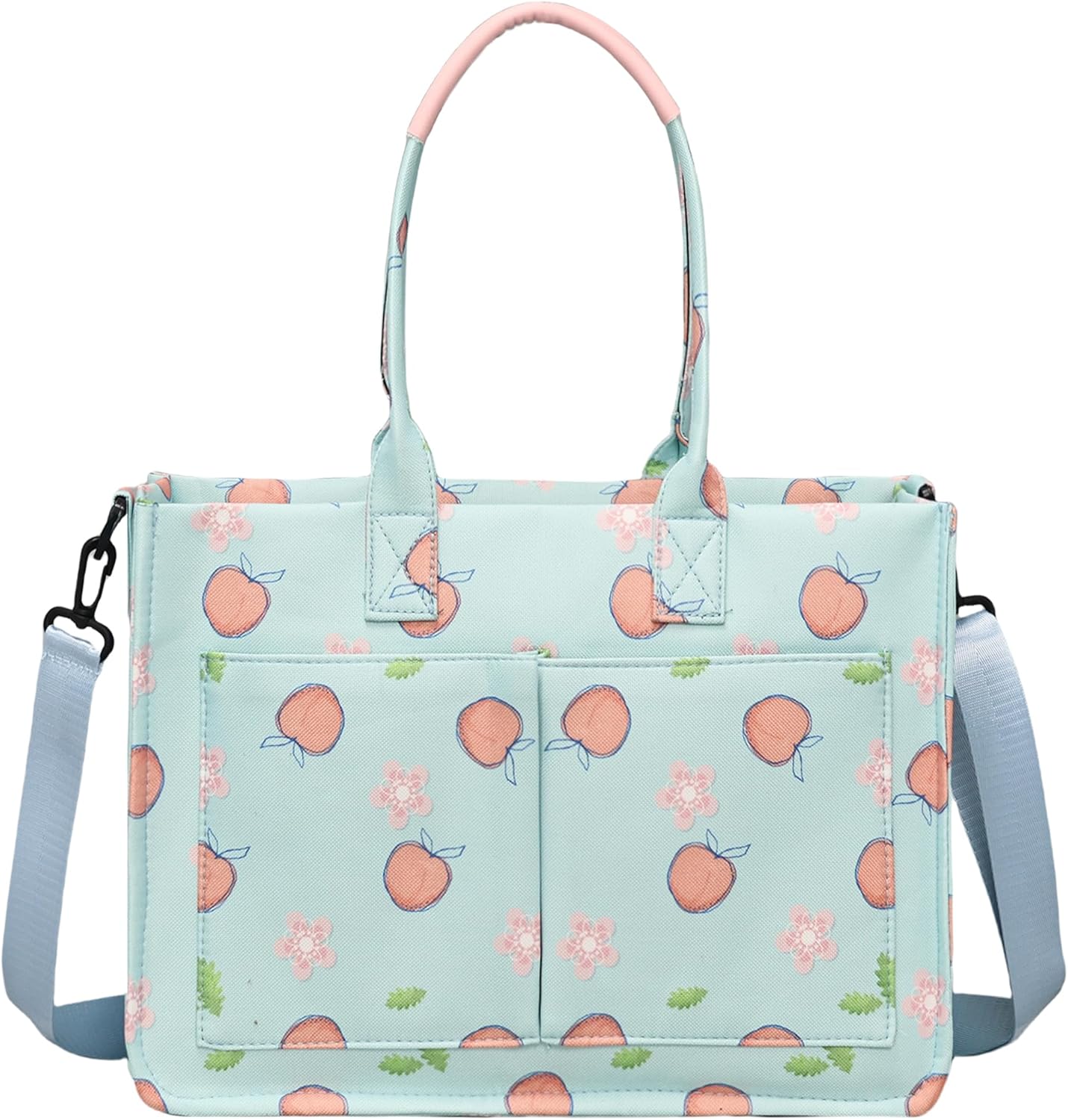 Canvas Tote Bag Shoulder Handbags with Zipper Work Bags for Women Crossbody Bags Tote Bag with Compartments for Work