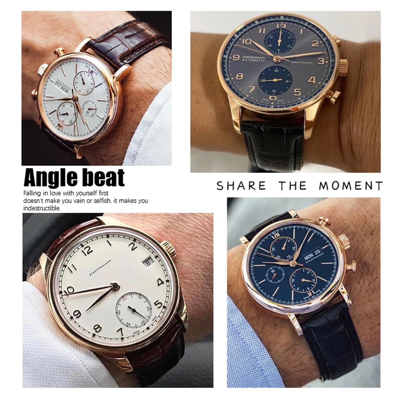 Pasek do zegarka z prawdziwej skóry bydlęcej do zegarków pilotów rodziny IWC Portugieser Porotfino, pasek do zegarka 20 mm, 21 mm i 22 mm, składana klamra