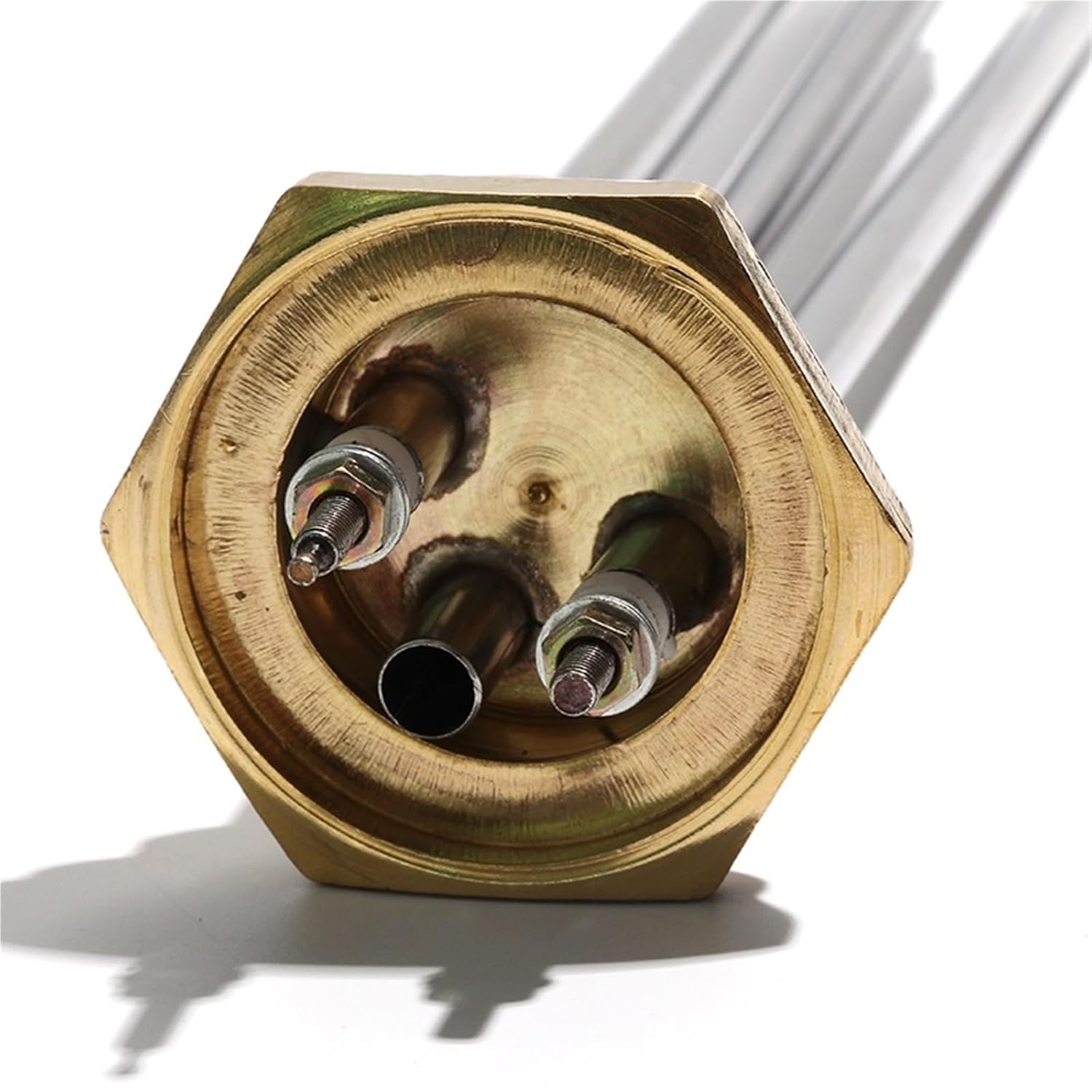 Immersion Water Heater Element G1 1/4" DN32/41mm Copper Thread 1KW1.5KW 2KW 304SS TubularHeating Tube Ten with Probe(110V 2KW 260mmL)