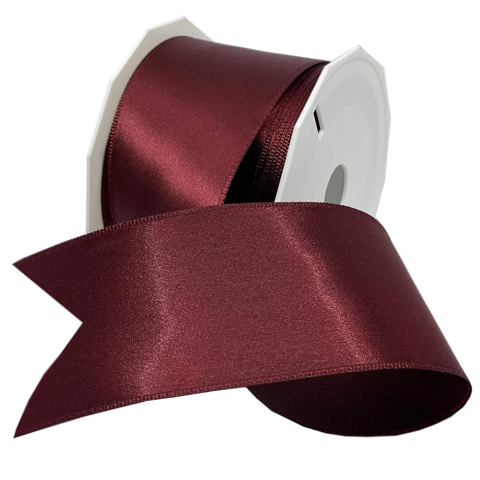 Morex Ribbon Ribbon, Polyester, Burgundy, 2-1/4 inch by 10 Yard