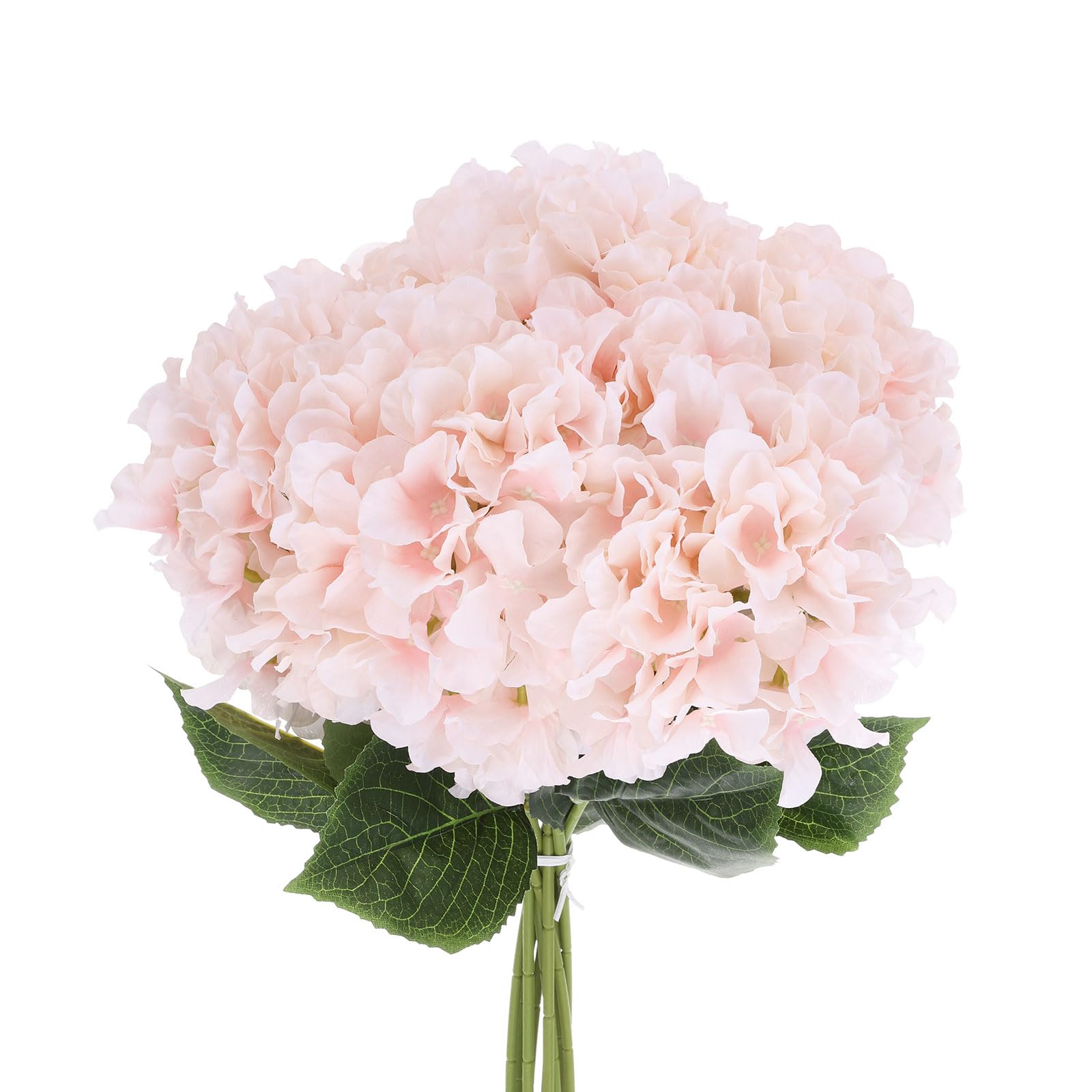 QUARKZMAN Flores Artificiales 10 Ramilletes Flores de Hortensia Falsas Rosadas de Seda Plantas Artificiales con Tallos para Jardín Centros de Mesa de Boda Al Aire Libre