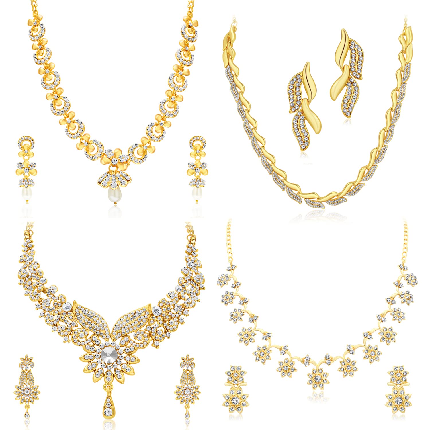 See full amazon price history chart for Sukkhi Trendy Gold Plated Combo Necklace Set for Women (CBNS104240) Sukkhi Trendy Gold Plated Combo Necklace Set for Women (CBNS104240) (B09Y3G68K5) Amazon Price History, Amazon Price Tracker