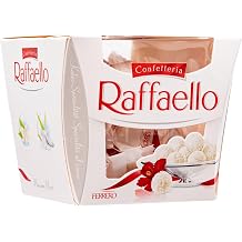 Raffaello Confetteria by Ferrero, Coconut Almond Candy Gift Box, Individually Wrapped Crispy Wafer Treats with Creamy Filling & Whole Almond, European Confectionery, 150g / 2.82oz