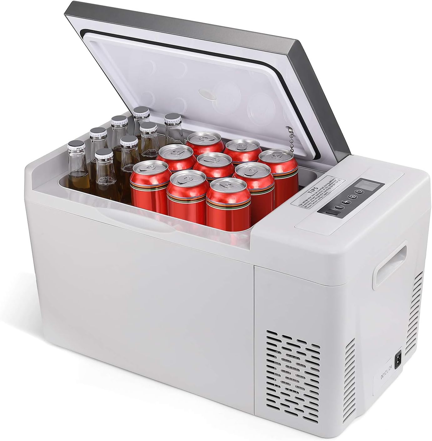 BougeRV 23 Quart 12V Portable Refrigerator Car Freezer Fridge with Compressor,12/24V DC 110~240 Volt AC,-7℉~50℉ for Truck Van RV Jeep Camper SUV Boat,Travel Camping Road Trips Tailgating : Automotive