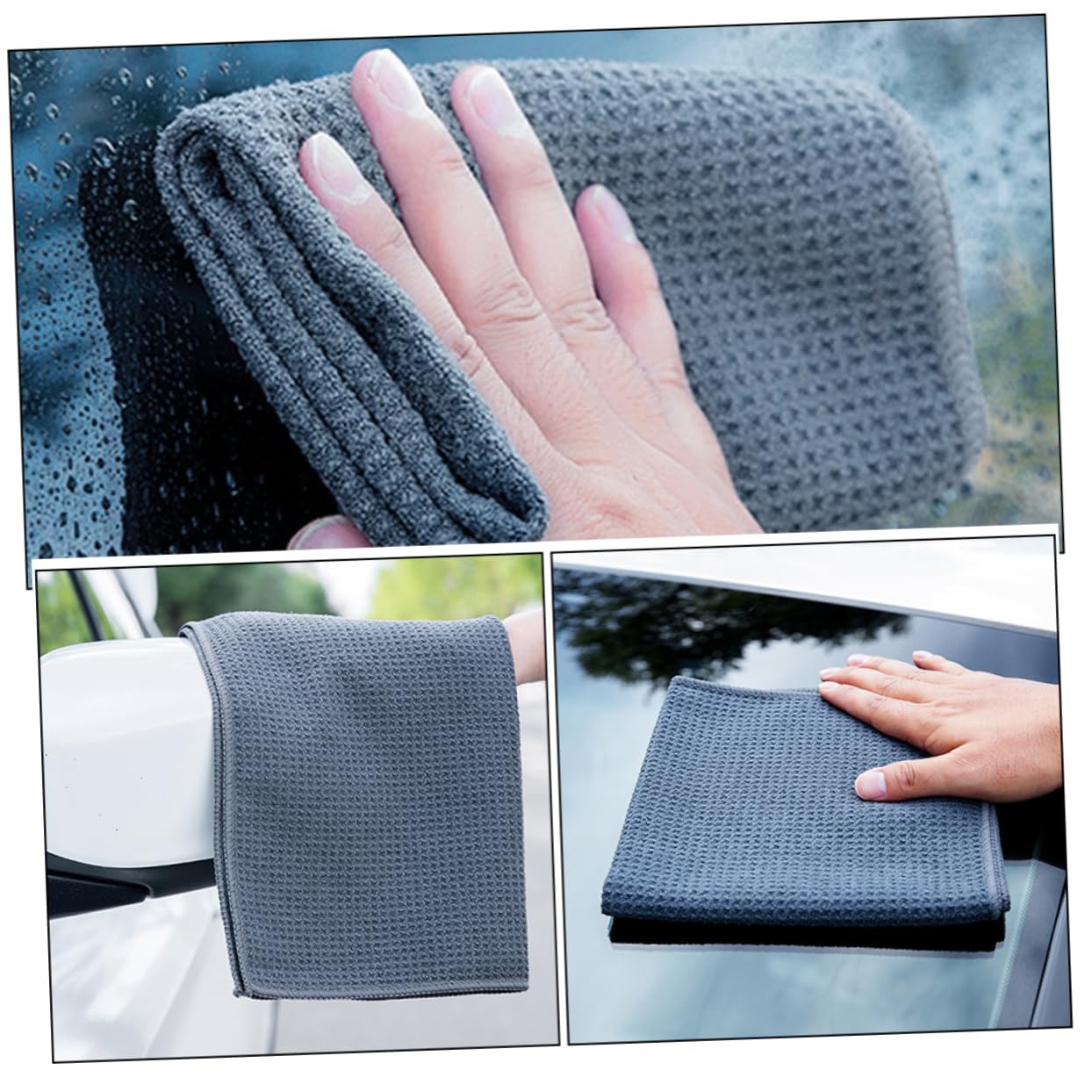 ULTECHNOVO 5piezas Toalla De Microfibra Ultra Absorbente para Lavado De Autos Multiusos y Portátil para Limpieza De Vehículos y Superficies Domésticas