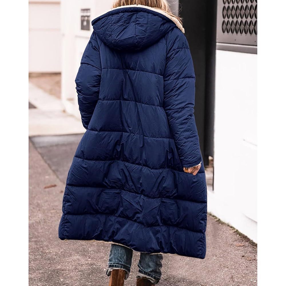 Damen Winterparka Mit Fleecefutter - Wasserdichter Teddy Mantel Mit Fellkapuze