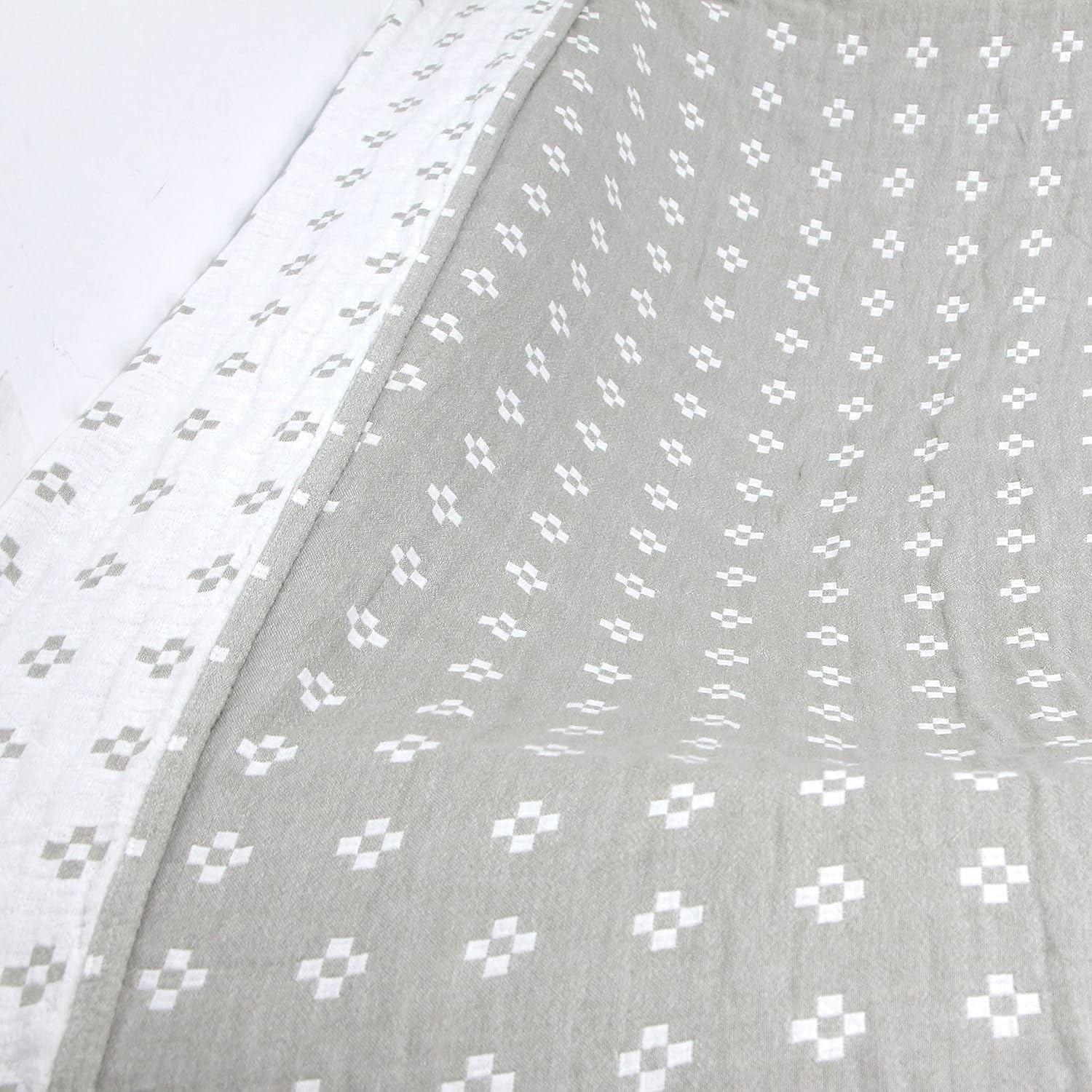 Cozy Lightweight Muslin 100% Cotton Blanket for Bed, Couch & Sofa, Summer Bedding Coverlet with Pattern,Camel, Queen 78''x90'' - Image 8