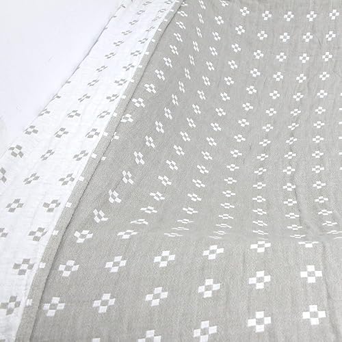 Miniatura 6 de SHSYCER Manta de muselina ligera y acogedora de 3 capas 100% algodón para cama, sofá y sofá, colcha de verano con patrón, camello, tamaño Queen, 78