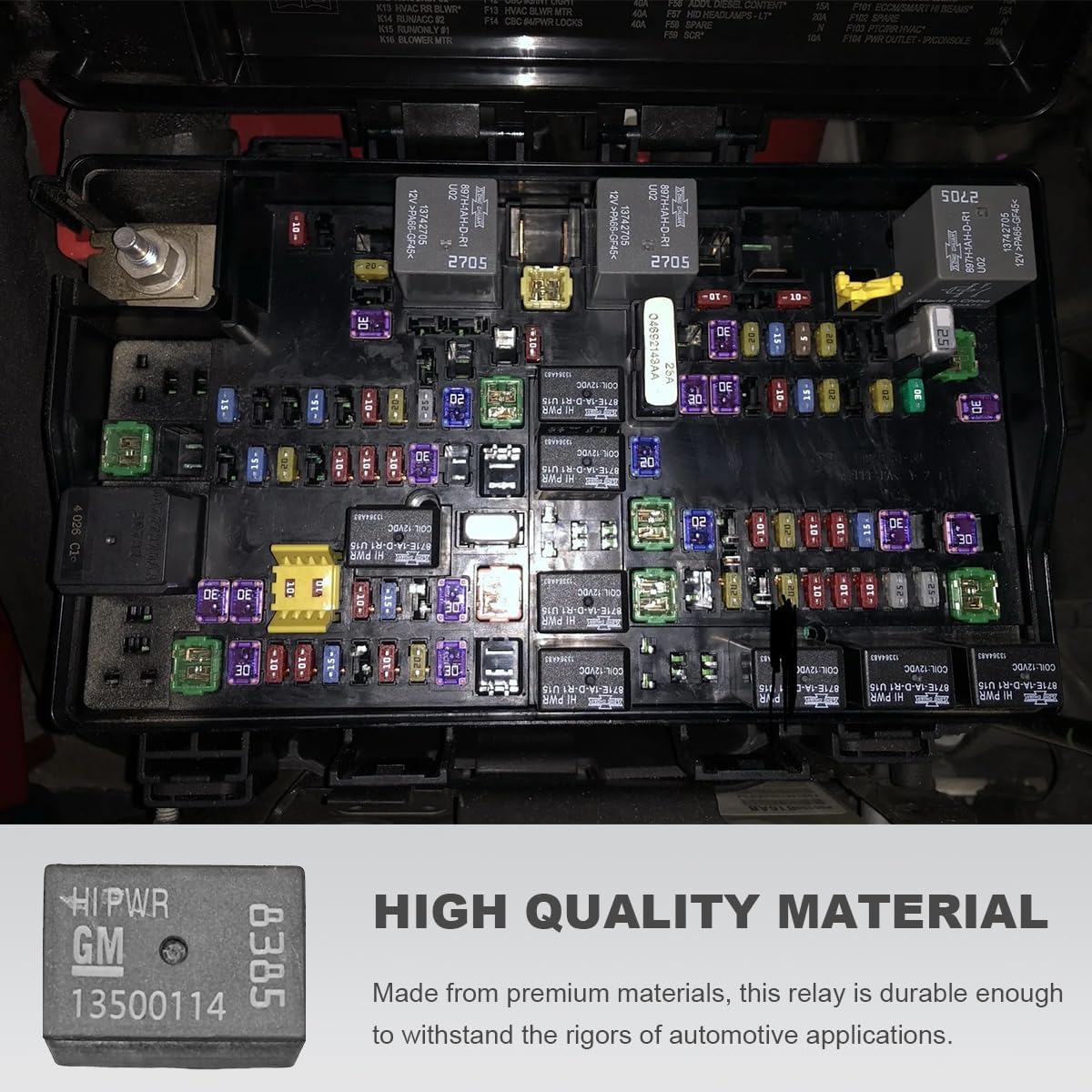 2 PCS Car Air Conditioning Relay, 12VDC 40A 13500114/8385 Multi Purpose Quick Connect AC Relays, High Power 4-Pin Air Conditioning Fan Relay Compatible with Most Vehicles