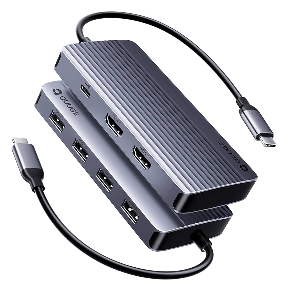 Amazon | ドッキングステーション HDMI 2つ: QUUGE 7-in-1 USB