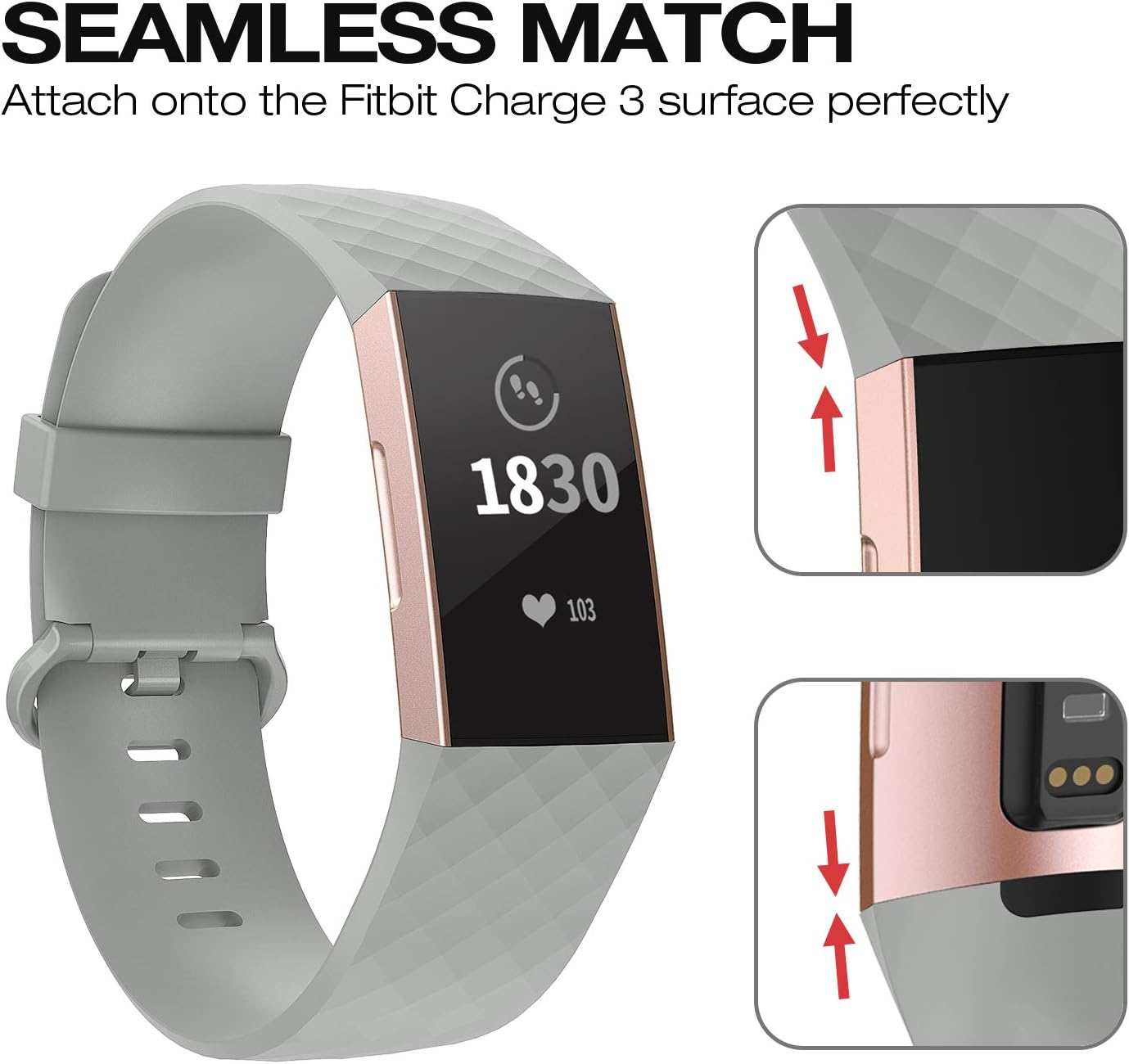 Adepoy Compatible with Fitbit Charge 3 Bands/Fitbit Charge 4 Bands for Women Men, Adjustable Replacement Wristbands for Fitbit Charge 3 SE and Fitbit Charge 4