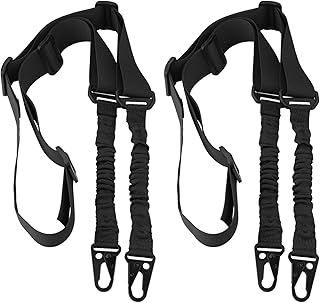 Accmor 2 Points Extra Long Rifle Sling, Two Point Traditional Gun Slings Standard Strap with Metal Hook for Outdoor Sports - Accmor