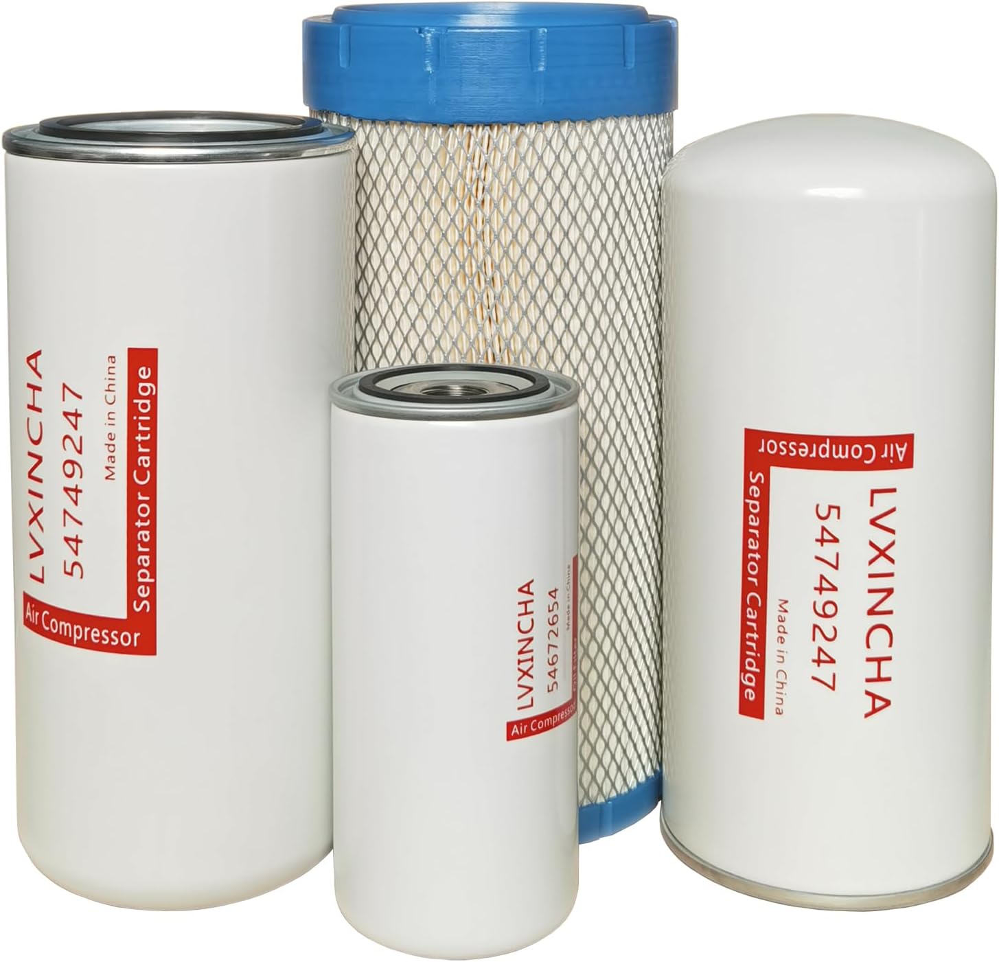 Filter Kit 22203095 Air Filter 54749247 Air/Oil Separator 54672654 Oil Filter, Filter Kit Compatible with 37PE Air Compressor LVXINCHA Filter Replacement Part