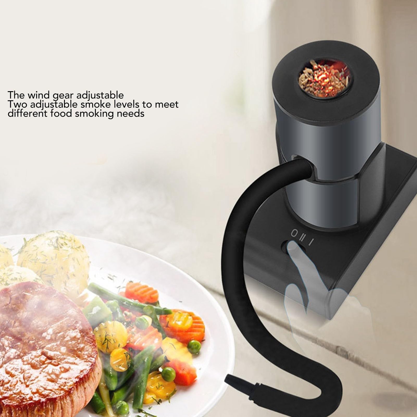 Asixxsix Mini Infusore per Affumicatore per Cocktail, per Carne, Cibo, Bevande, Pistola Fumante Portatile Fredda per Barbecue, per Interni, Regali per Uomini, papà, Mamma, Marito