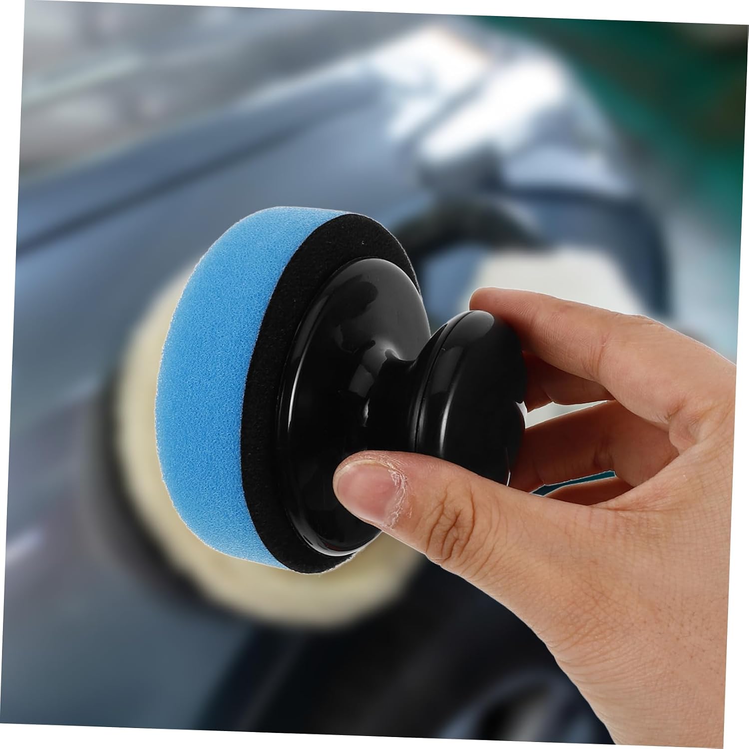 Zerodeko Car Buffer Pads Car Waxing Sponge Set Detailing Tool Comfortable Grip Polishing Kit