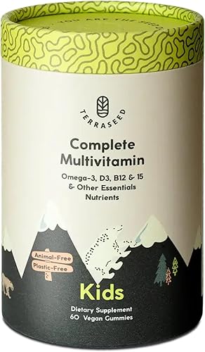 Complete Kids - Gomitas multivitamínicas con Omega 3, 6, 9, vitamina B12, ácido fólico, yodo, vitamina C, zinc, vitaminas esenciales diarias para