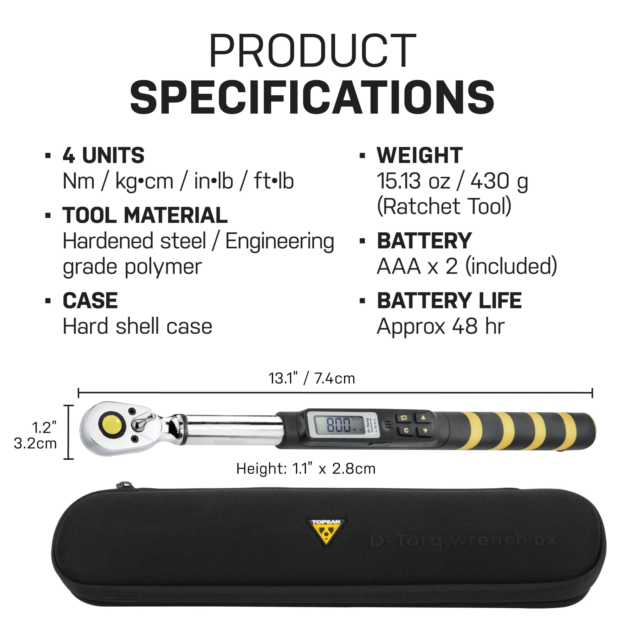 Topeak – Chiave dinamometrica Digitale, Unisex, D-Torq Wrench DX