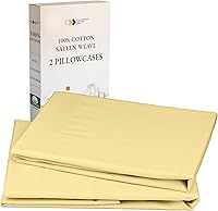 Vista 23 de California Design Den Juego de 2 fundas de almohada estándar tamaño Queen - 100% algodón, juego de 2 fundas de satén suave, se adapta a almohadas