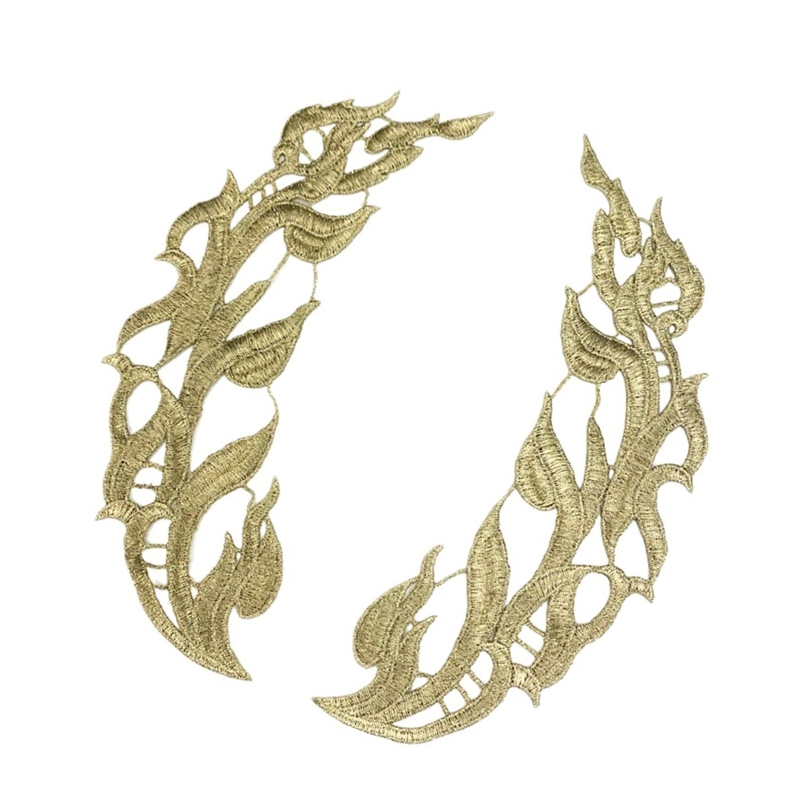 Applique en dentelle 3D brodée Ja40 pour col de robe