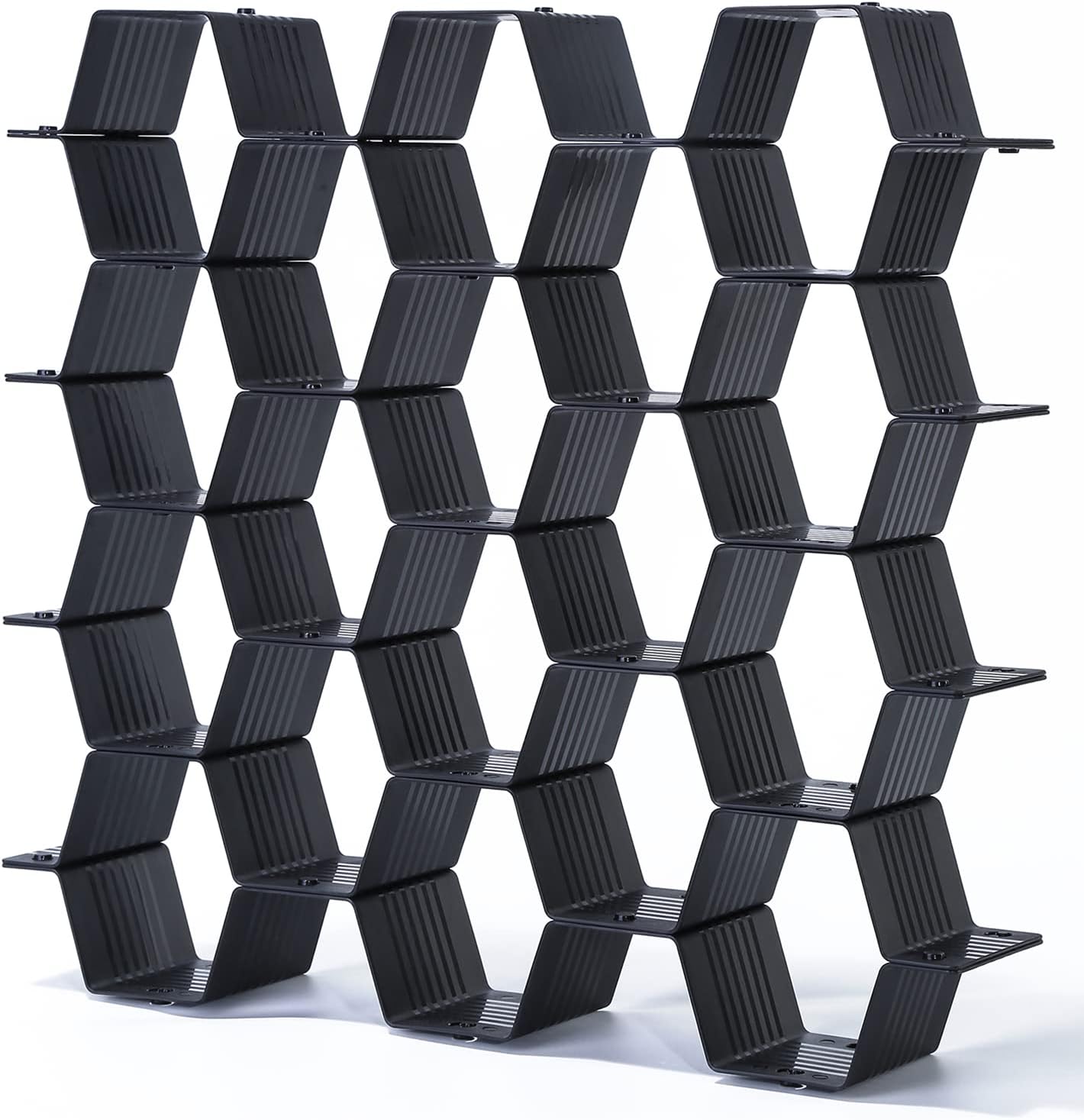 Honeycomb drawer organizer and divider, underwear, socks, tie sorter, office supplies and sundry sorting 32 pieces (Black)