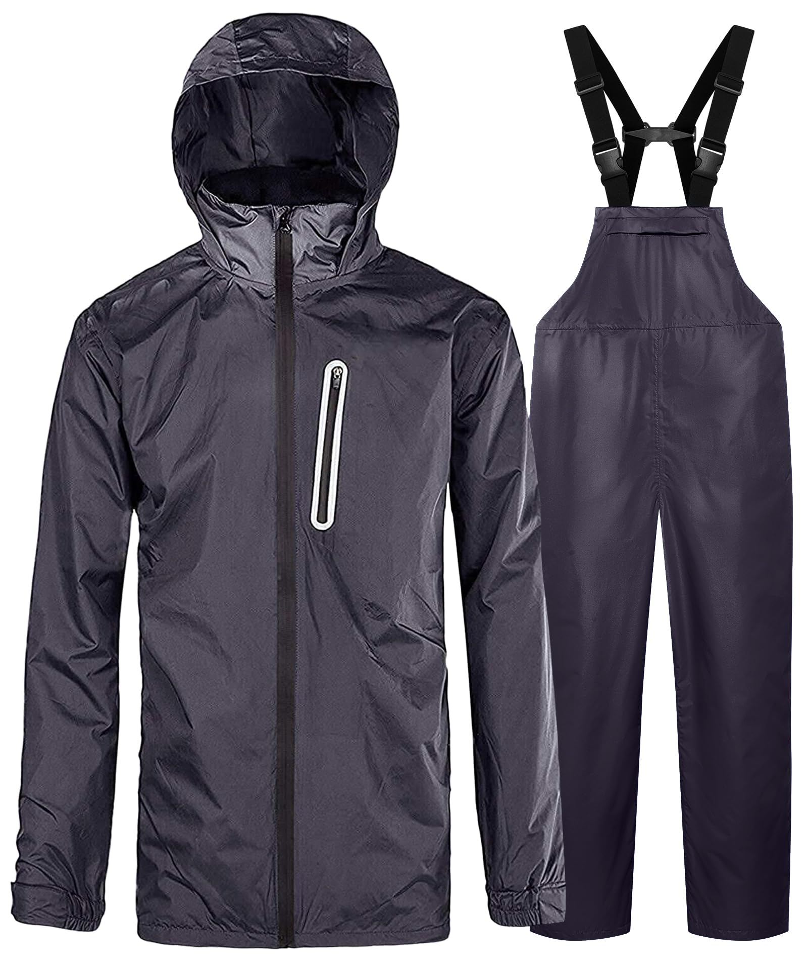 Photo 1 of SWISSWELL Rain Suits for Men Waterproof Golf Rain Gear Lightweight Breathable Rain Jacket and Pants 2 Piece Rainsuit