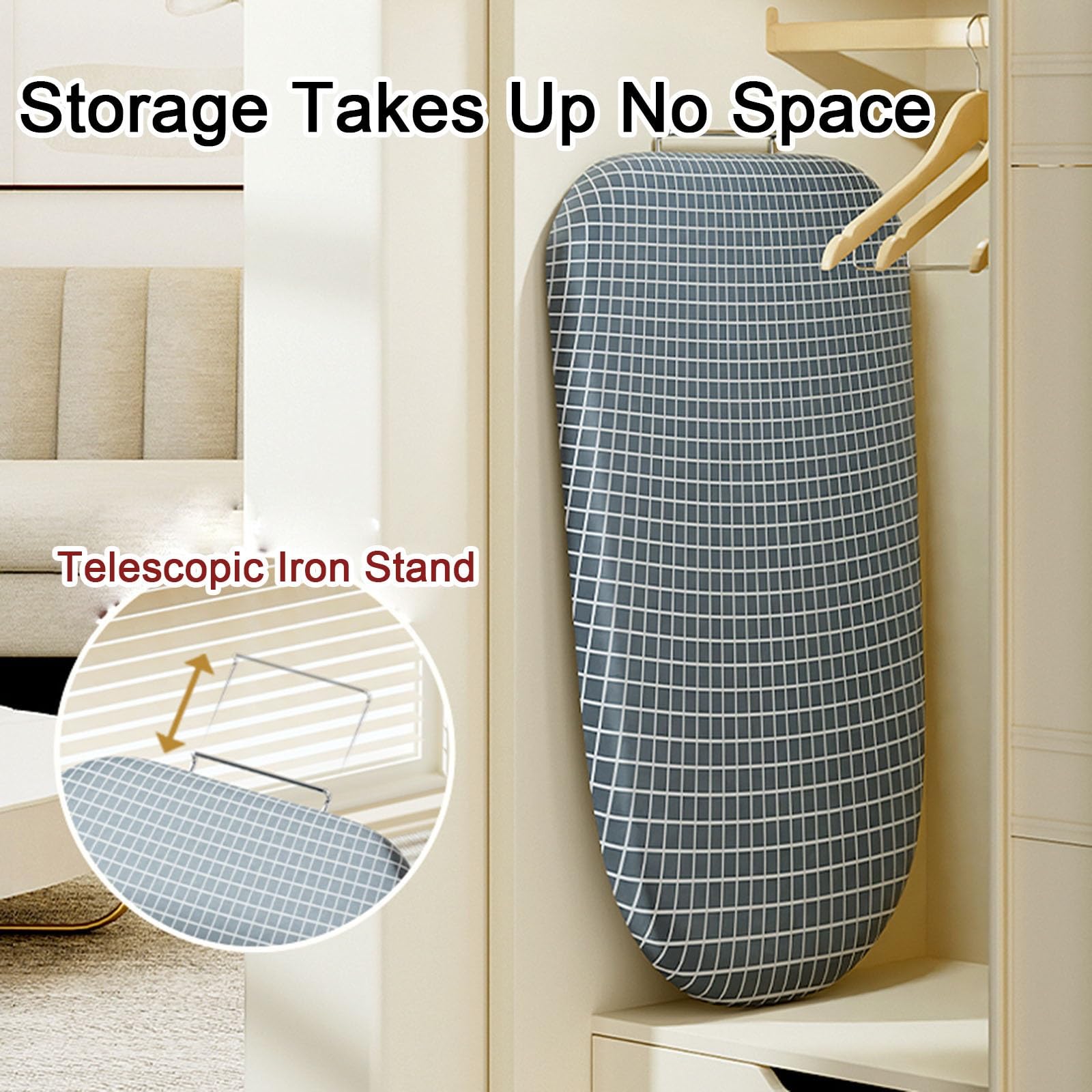 Tabla de Planchar Pequeña, Tabla de Planchar Portátil con Soporte para Plancha, Tabla Planchar Plegable Compacta para Ahorrar Espacio (Color : Blue)