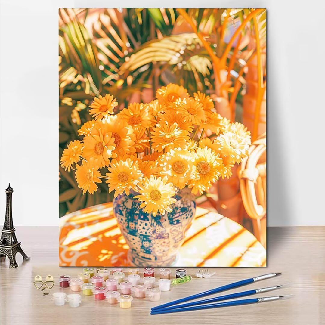 RNXAOPEN Peinture Numero Adulte Plant Flower - Activité Manuelle Adulte - Peinture Aquarelle - Loisir Creatif Adulte - Kit Loisir Créatif Enfant - Dès 153 Ans 100x130cm sans châssis en bois 3661-3