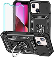 Vista 1 de HNHYGETE Funda para iPhone 13 con protector de pantalla HD: [grado militar de 20 pies probada en caídas] Funda protectora a prueba de golpes