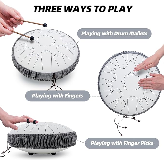 Steel Tongue Drum 13 Inch 15 Notes Kit miniatura 3