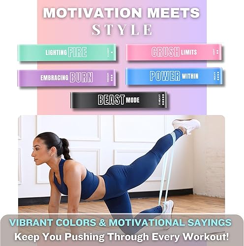 Miniatura 6 de Bandas de resistencia para entrenar bandas de ejercicio, bandas de resistencia, bandas de entrenamiento, bandas de terapia física. Juego de 5 bandas