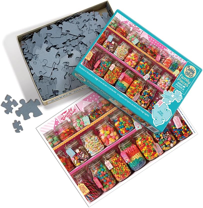 Cobble Hill Family Piece's 350 Puzzle - Candy Counter - Sample Poster Included image 4
