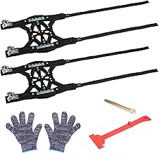 Corrente para neve para pneus, Conjunto de correntes de neve antiderrapantes para pneus, Correntes anti-neve reutilizáveis portáteis usam corrente de carro resistente para caminhões SUVs de Lafande