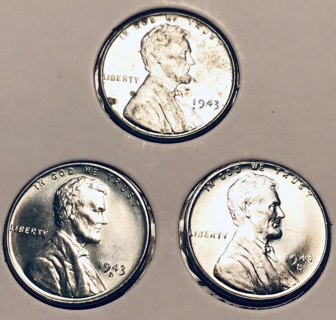 1943 P D S Lincoln Wheat Steel BU MS Cent Penny Seller Mint State Thumbnail