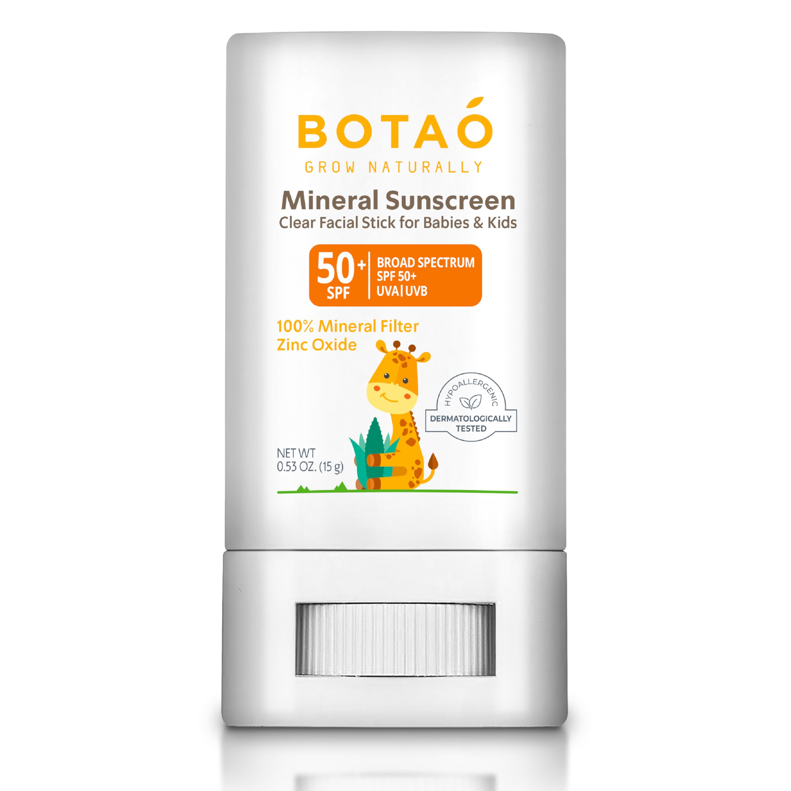 Botao baby Mineral Sunscreen Stick 100% Zinc Oxide SPF 50+ Water Resistant UVA/UVB Protection Easy to Apply Fragrance Free, babies & kids, for sensetive skin, Unscented