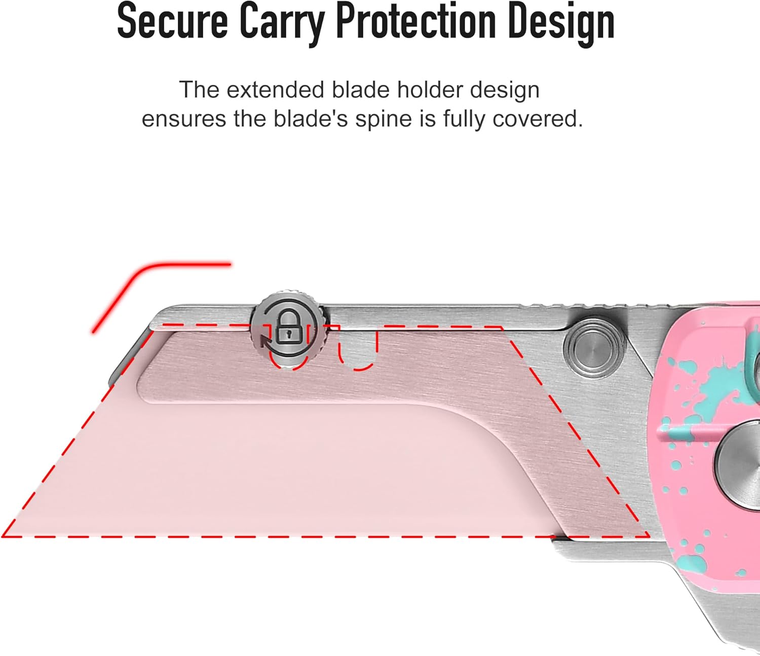 Image showing the OKNIFE U1 Ultra utility knife clipped into a pocket, demonstrating its deep-carry design.