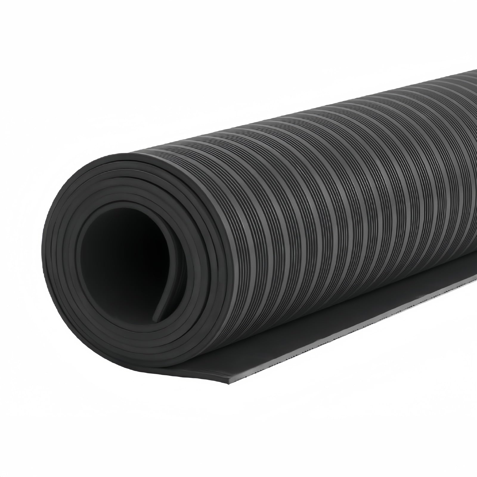 rutschfeste Gummifußmatte 1x1 M Robuste Eingangsmatte Für Außenbereich Terrasse Garage Und Hauseingang Wetterfest Wasserabweisend Leicht Zu Reinigen Und Zu Pflegen(Black,3mm Thick)