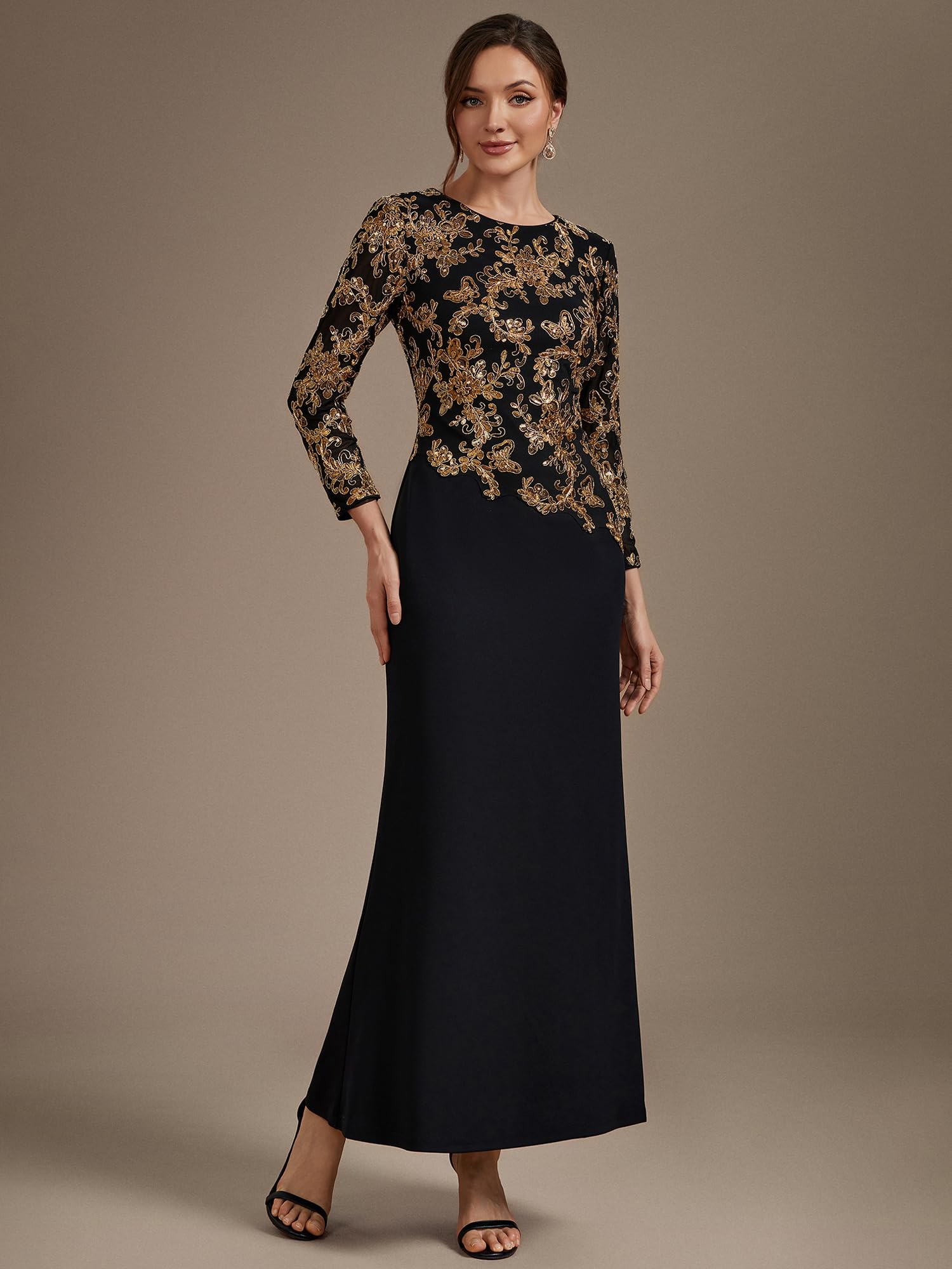 Ever-Pretty Abito da Sera Lungo con Paillettes