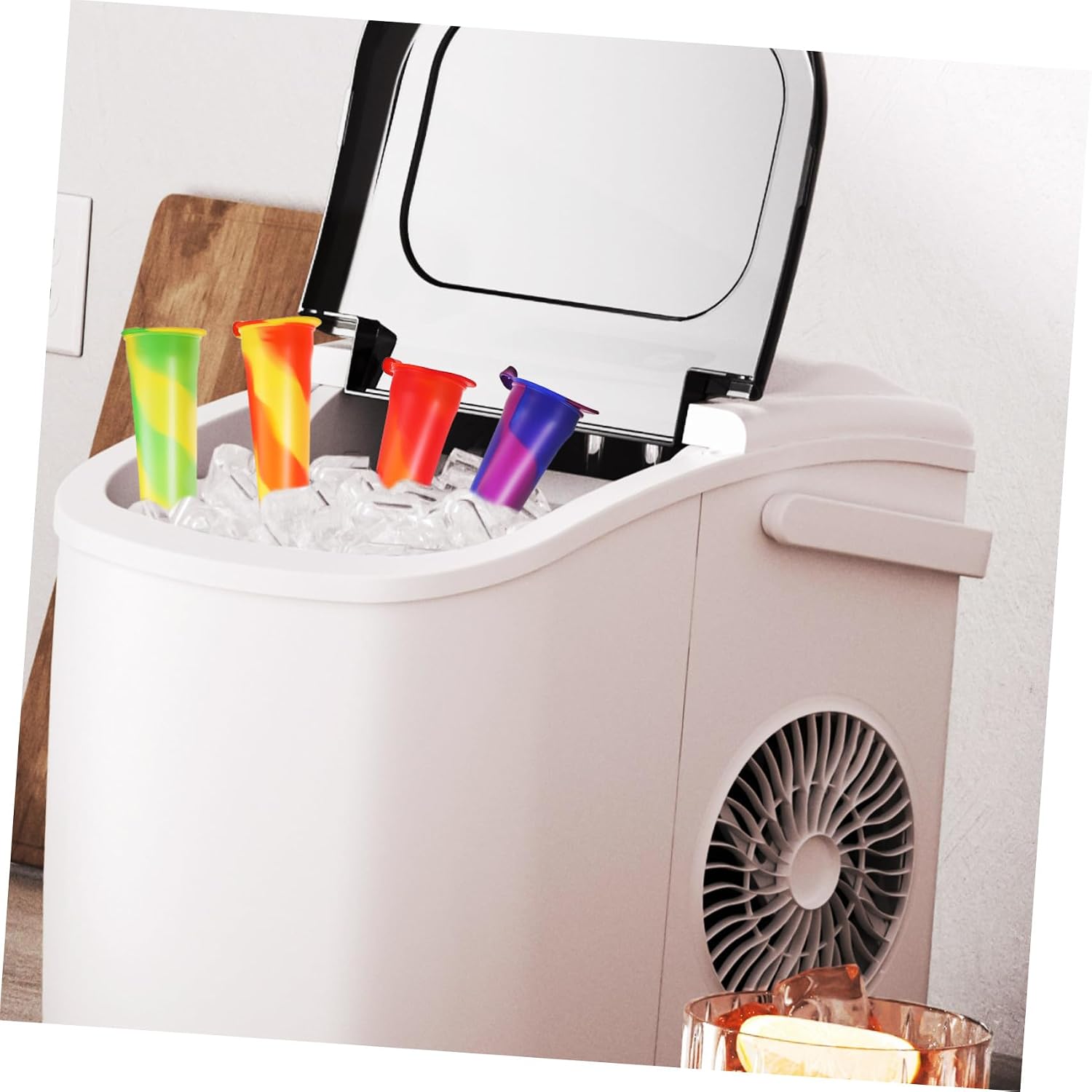 Silicone Ice Pop Mold 12pcs Set Reusable Ice Cream Maker Mold for Homemade Chilled Yogurt and Juice Treats