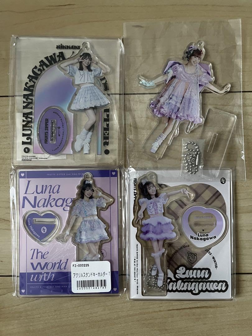 Amazon.co.jp: 仲川瑠夏 アクスタ セット fruits zipper アクリル  