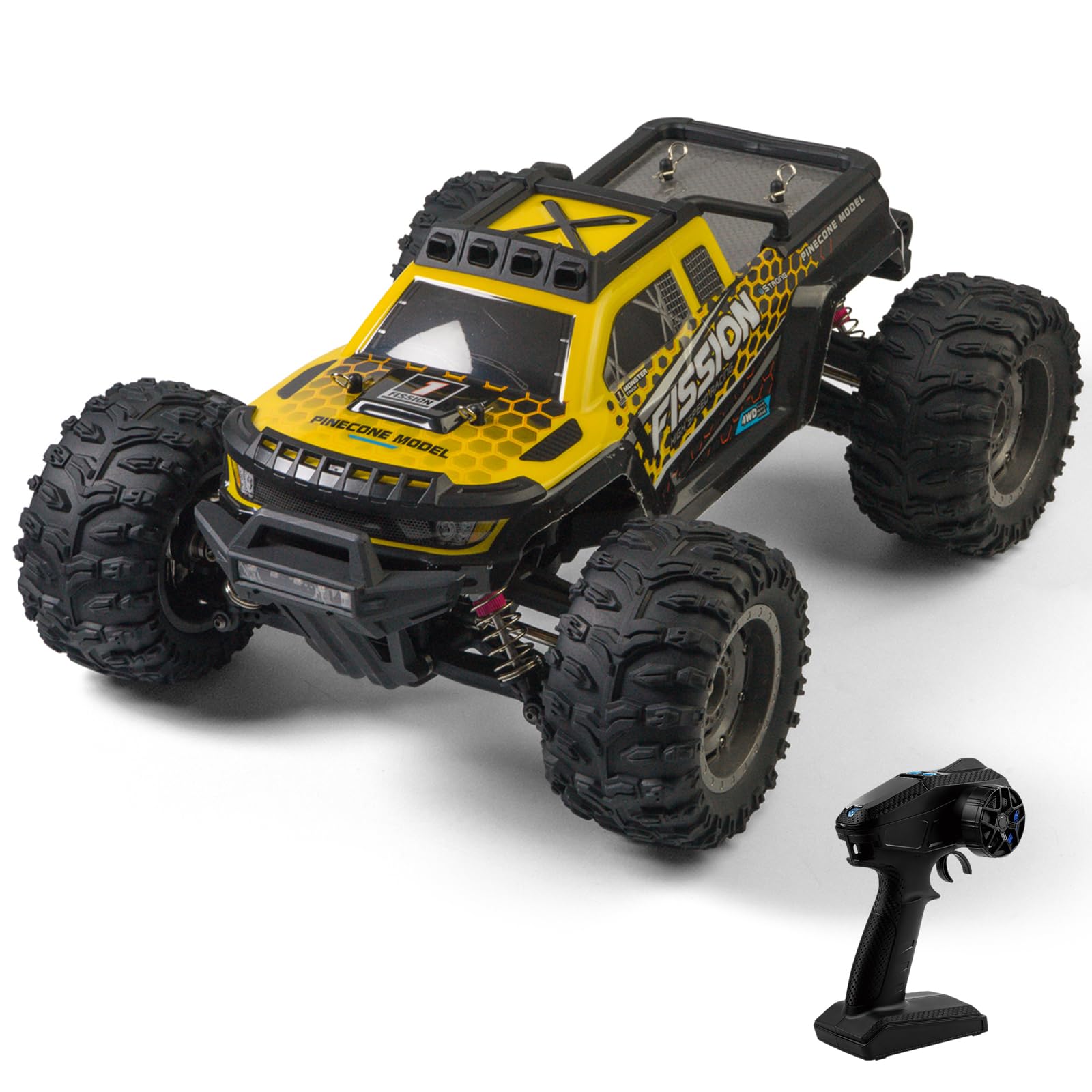 A Alpha Truck RC 4WD Brushless de Alta Velocidad con Transmisión Metálica, Modelo 1:12 Sin Actualizaciones para Conducción Rápida y Agresiva