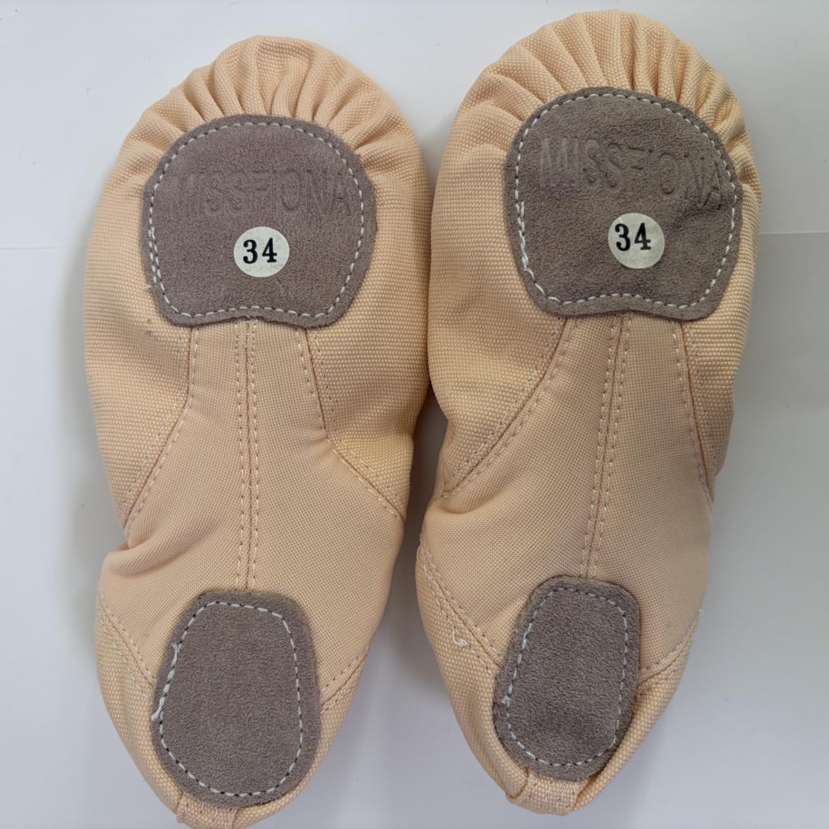 missfiona Scarpe da balletto per bambine, per principianti, balletto, pantofole con suola divisa