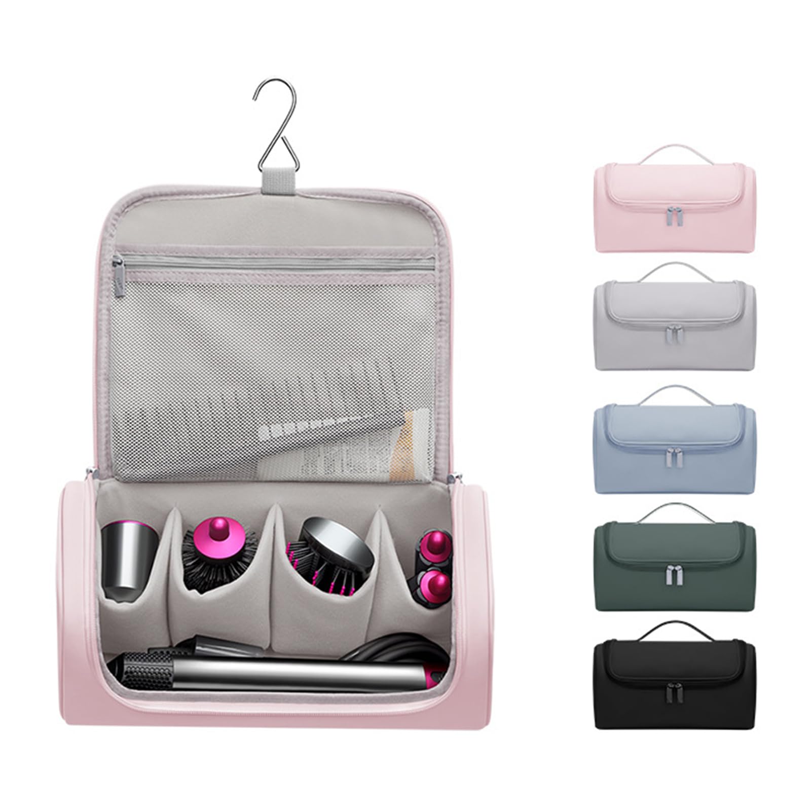 SZYDD Practical Hair Dryer Management Box for Tidying Home and Office Large Capacity Cords Organizers Sturdy PU Materials Hair Dryer Storage Bag