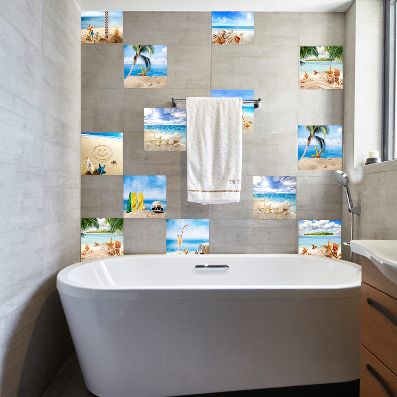 Stickers Muraux - Sticker Mural Carrelage Adhésif Cuisine Salle De Bain - 24 STICKERS CARRELAGES CIRIANO - 24stickers15x15cm