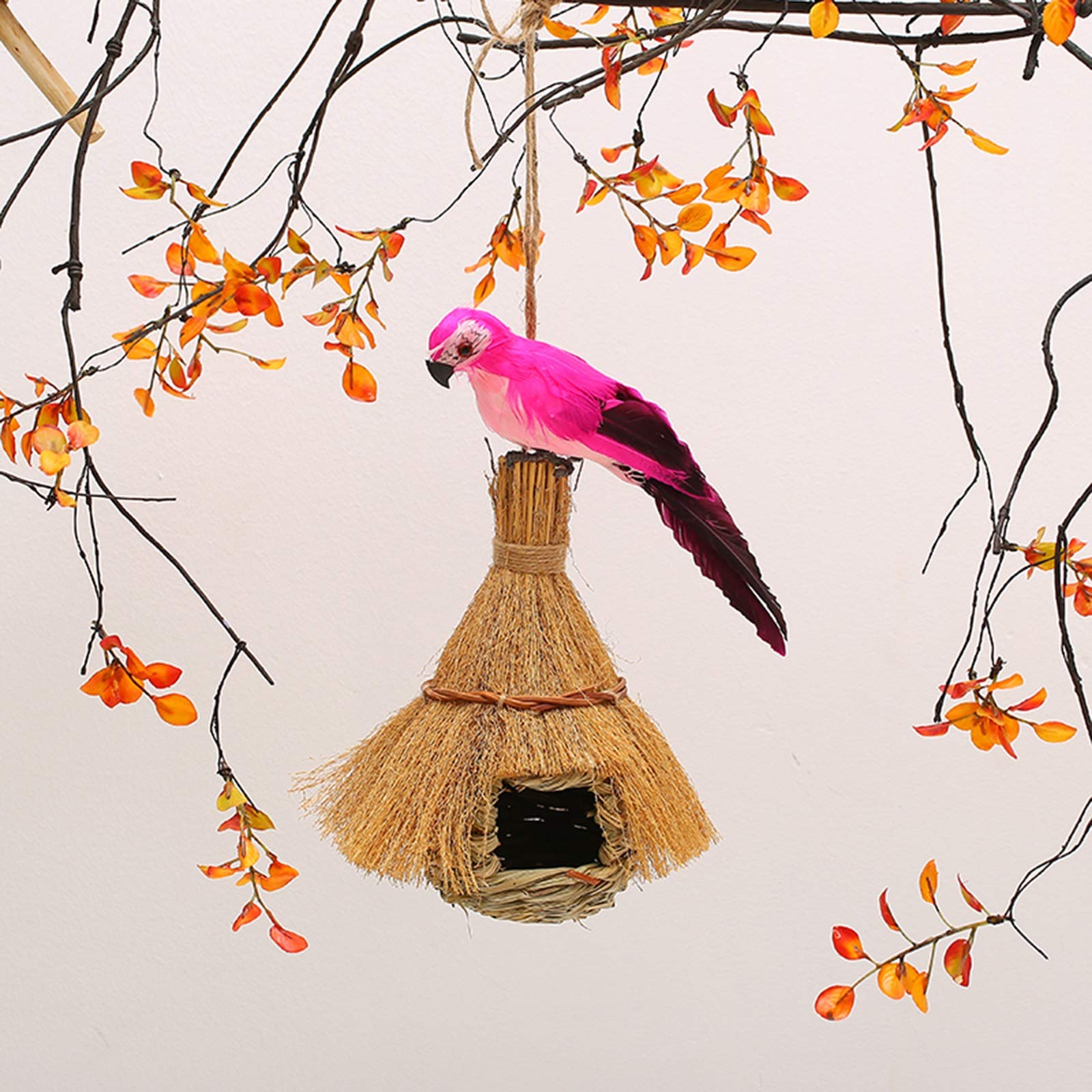 Nidi per Uccelli Nido di Uccello Intrecciato a Mano, Bird House Appeso a Rami Fuori casa, Decorazioni Indoor ed Esterne