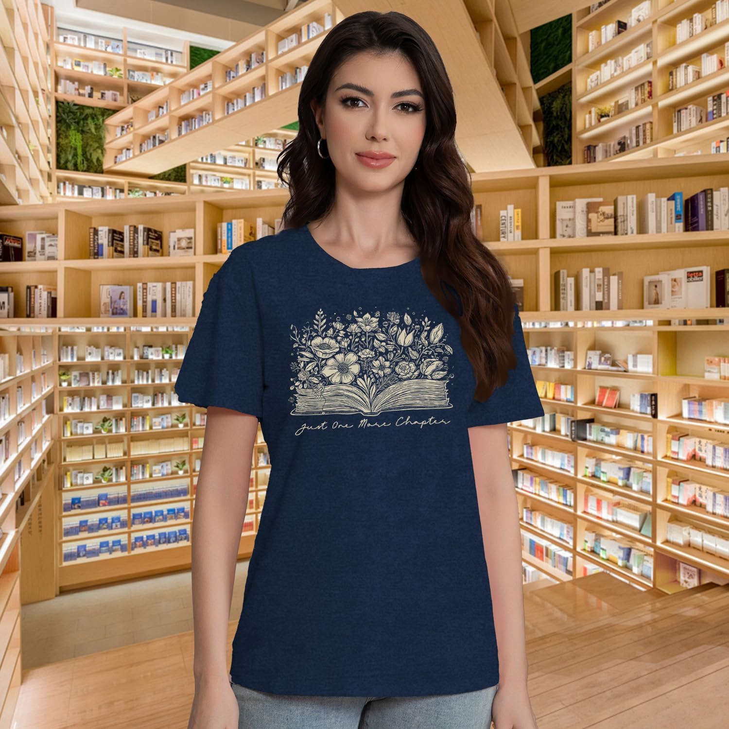 Book Shirts for Women Book Lover T-Shirt Reading Tee Teacher Tops - Image 4