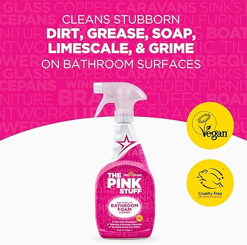 Miniatura 7 de Stardrops - The Pink Stuff - Miracle Cleaning Ultimate Bundle - Pasta, spray multiusos, spray de espuma de baño y limpiador de crema - Ideal para