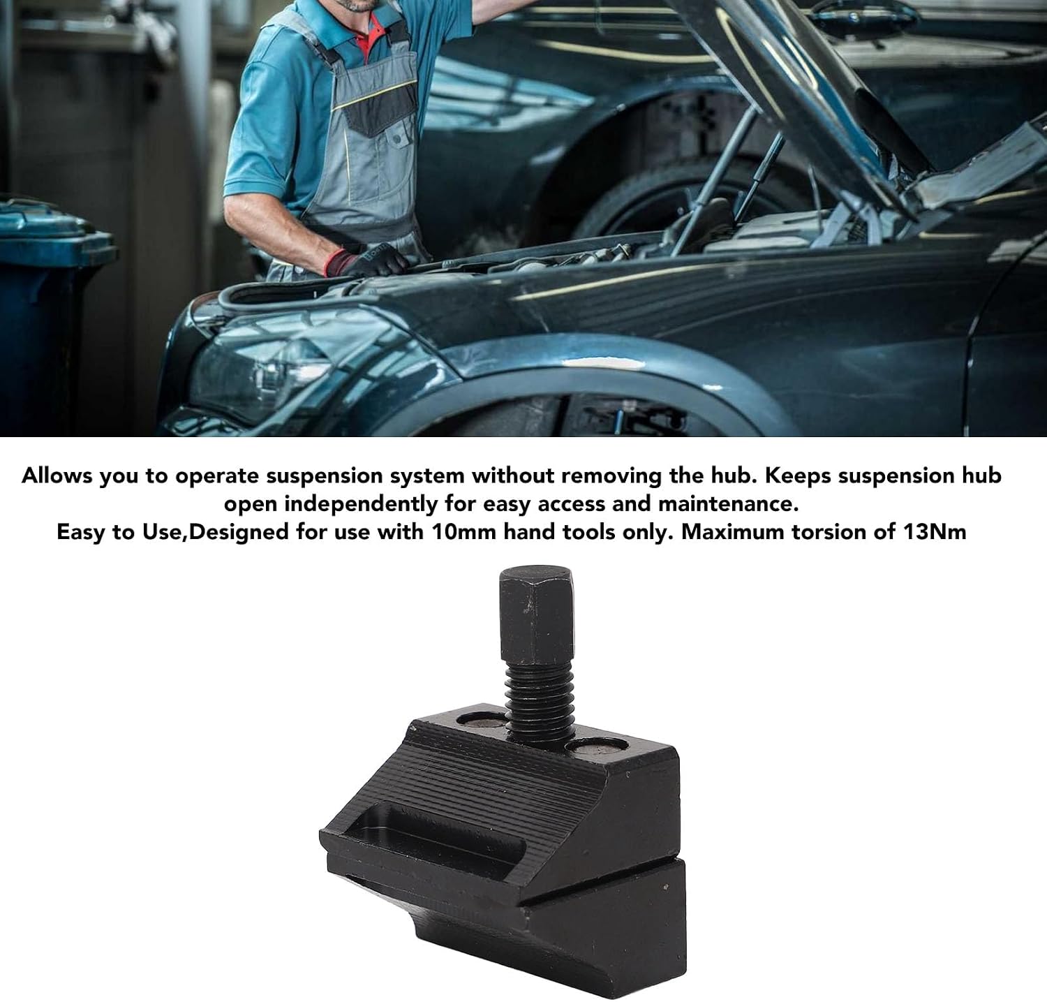 Suspension Strut Split Hub Steering Knuckle Spreader Tool, Carbon Steel Universal Suspension Strut Hub Knuckle Spreader for Most Vehicles with Pinch Bolt Hubs